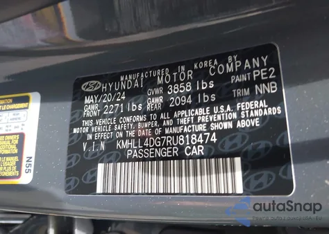 2024 Hyundai Elantra Se from USA, damaged, VIN KMHLL4DG7RU818474